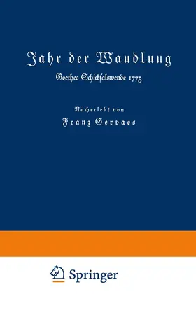 Servaes |  Jahr der Wandlung | Buch |  Sack Fachmedien