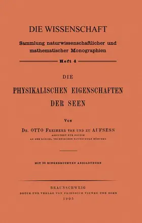 Aufsess |  Die Physikalischen Eigenschaften der Seen | Buch |  Sack Fachmedien