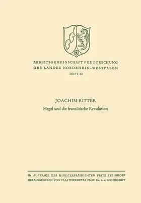 Ritter |  Hegel und die französische Revolution | Buch |  Sack Fachmedien