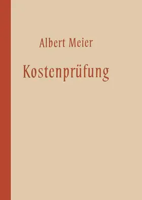 Meier |  Kostenprüfung | Buch |  Sack Fachmedien