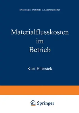 Ellersiek |  Materialflußkosten im Betrieb | Buch |  Sack Fachmedien