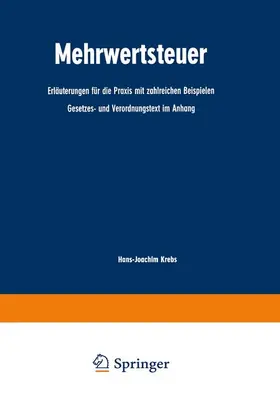 Krebs |  Mehrwertsteuer | Buch |  Sack Fachmedien