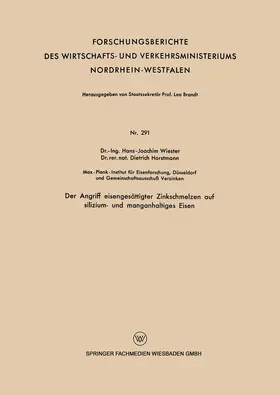 Wiester |  Der Angriff eisengesättigter Zinkschmelzen auf silizium- und manganhaltiges Eisen | Buch |  Sack Fachmedien