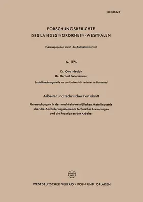 Neuloh |  Arbeiter und technischer Fortschritt | Buch |  Sack Fachmedien