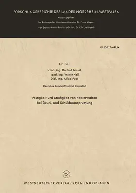 Bossel |  Festigkeit und Steifigkeit von Papierwaben bei Druck- und Schubbeanspruchung | Buch |  Sack Fachmedien