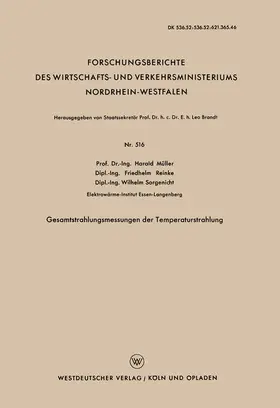 Müller |  Gesamtstrahlungsmessungen der Temperaturstrahlung | Buch |  Sack Fachmedien