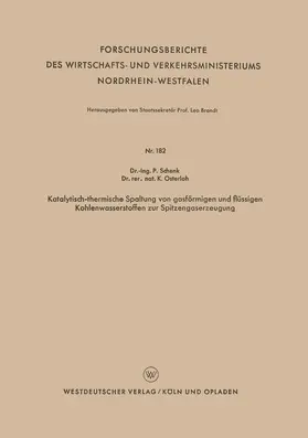 Schenk | Katalytisch-thermische Spaltung von gasförmigen und flüssigen Kohlenwasserstoffen zur Spitzengaserzeugung | Buch | 978-3-663-03689-0 | sack.de