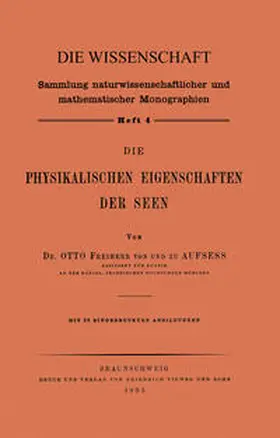 Aufsess | Die Physikalischen Eigenschaften der Seen | E-Book | www2.sack.de