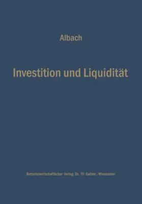 Albach | Investition und Liquidität | E-Book | www2.sack.de