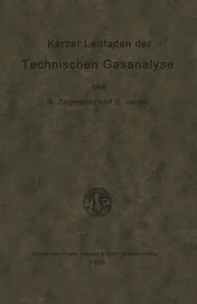 Zsigmondy | Kurzer Leitfaden der Technischen Gasanalyse | E-Book | sack.de