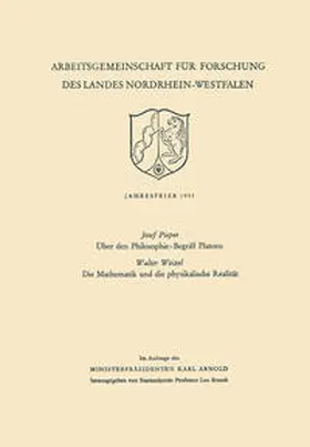 Pieper | Über den Philosophie-Begriff Platons. Die Mathematik und die physikalische Realität | E-Book | sack.de