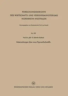 Schmitz-Dumont | Untersuchungen über neue Pigmentfarbstoffe | E-Book | sack.de