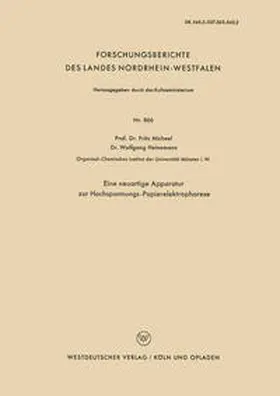 Micheel |  Eine neuartige Apparatur zur Hochspannungs-Papierelektrophorese | eBook | Sack Fachmedien