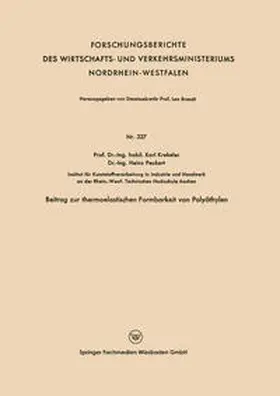 Krekeler | Beitrag zur thermoelastischen Formbarkeit von Polyäthylen | E-Book | sack.de
