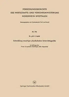 Hecht |  Entwicklung neuartiger physikalischer Unterrichtsgeräte | eBook | Sack Fachmedien