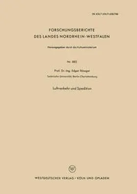 Rößger |  Luftverkehr und Spedition | eBook | Sack Fachmedien
