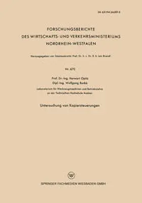 Opitz | Untersuchung von Kopiersteuerungen | E-Book | www2.sack.de