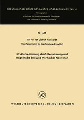 Meinhardt | Strukturbestimmung durch Kernstreuung und magnetische Streuung thermischer Neutronen | E-Book | sack.de