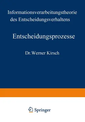 Kirsch |  Entscheidungsprozesse | Buch |  Sack Fachmedien