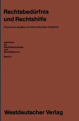 Kaupen / Blankenburg |  Rechtsbedürfnis und Rechtshilfe | Buch |  Sack Fachmedien