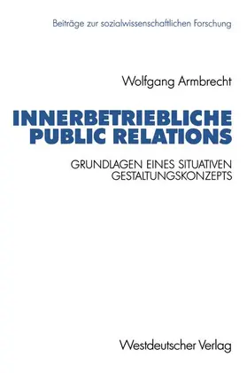 Armbrecht |  Innerbetriebliche Public Relations | Buch |  Sack Fachmedien