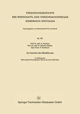 Neuhaus |  Zur Kenntnis der Alkalititanate | eBook | Sack Fachmedien