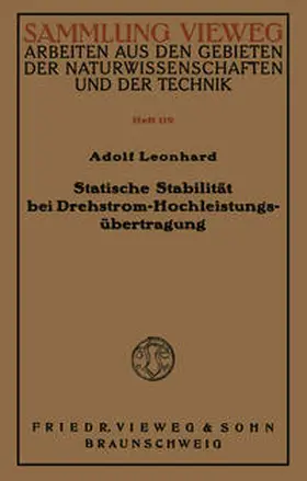 Leonhard |  Statische Stabilität bei Drehstrom-Hochleistungsübertragung | eBook | Sack Fachmedien