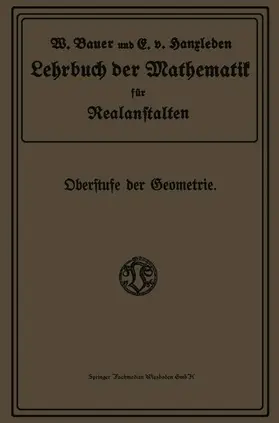 Bauer |  Lehrbuch der Mathematik für Realanstalten | Buch |  Sack Fachmedien