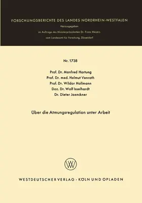 Hartung |  Über die Atmungsregulation unter Arbeit | Buch |  Sack Fachmedien