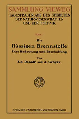 Donath | Die Flüssigen Brennstoffe | E-Book | sack.de