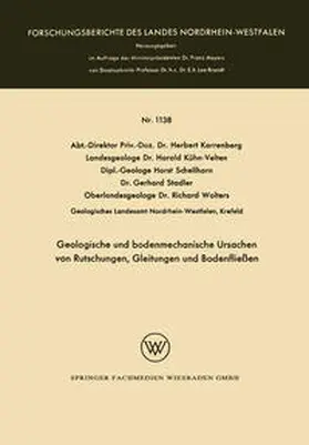 Karrenberg / Kühn-Velten / Schellhorn |  Geologische und bodenmechanische Ursachen von Rutschungen, Gleitungen und Bodenfließen | eBook | Sack Fachmedien