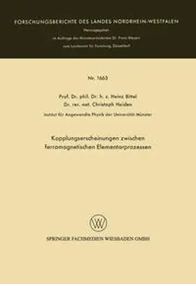 Bittel |  Kopplungserscheinungen zwischen ferromagnetischen Elementarprozessen | eBook | Sack Fachmedien