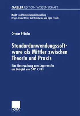 Pfänder |  Standardanwendungssoftware als Mittler zwischen Theorie und Praxis | eBook | Sack Fachmedien