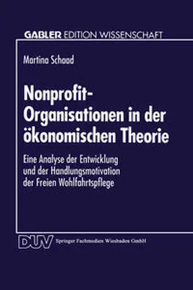  Nonprofit-Organisationen in der ökonomischen Theorie | eBook | Sack Fachmedien