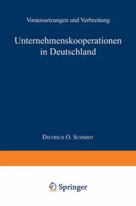 Schmidt |  Unternehmenskooperationen in Deutschland | eBook | Sack Fachmedien