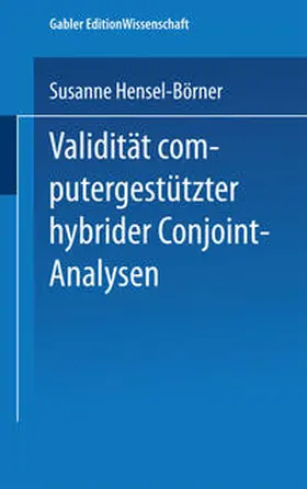 Hensel-Börner | Validität computergestützter hybrider Conjoint-Analysen | E-Book | sack.de