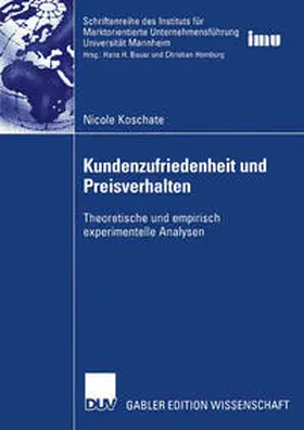Koschate |  Kundenzufriedenheit und Preisverhalten | eBook | Sack Fachmedien