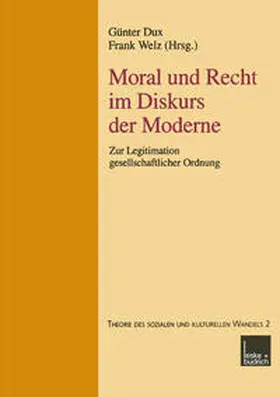 Dux / Welz | Moral und Recht im Diskurs der Moderne | E-Book | sack.de