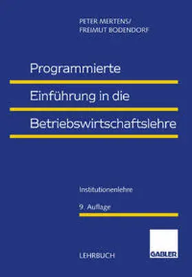 Bodendorf |  Programmierte Einführung in die Betriebswirtschaftslehre | eBook | Sack Fachmedien