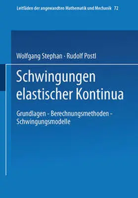 Stephan / Postl |  Schwingungen elastischer Kontinua | eBook | Sack Fachmedien