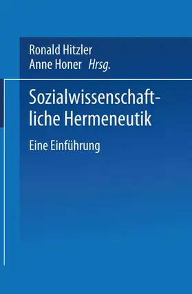 Hitzler |  Sozialwissenschaftliche Hermeneutik | Buch |  Sack Fachmedien