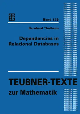  Dependencies in Relational Databases | Buch |  Sack Fachmedien