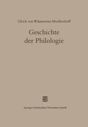 Geschichte der Philologie | Buch |  Sack Fachmedien
