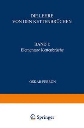 Perron |  Die Lehre von den Kettenbrüchen | eBook | Sack Fachmedien