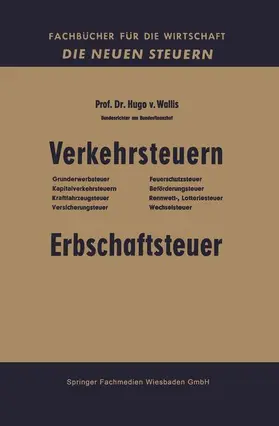 von Wallis |  Verkehrsteuern | Buch |  Sack Fachmedien