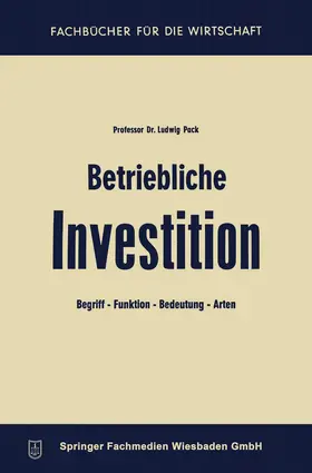 Pack |  Betriebliche Investition | Buch |  Sack Fachmedien