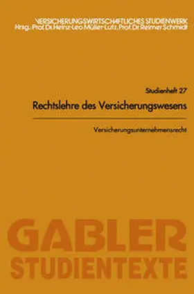 Schmidt | Versicherungsunternehmensrecht | E-Book | sack.de