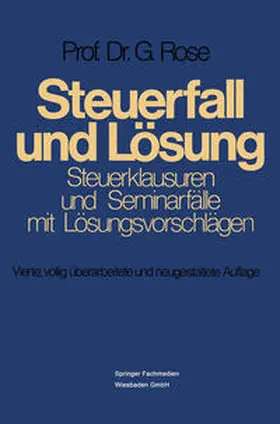 Rose | Steuerfall und Lösung | E-Book | www2.sack.de