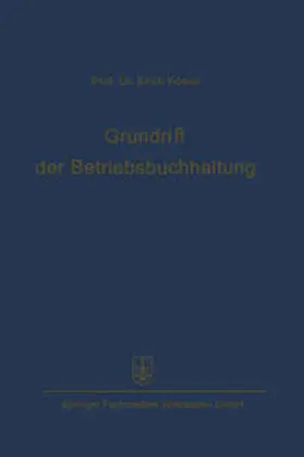 Kosiol |  Grundriß der Betriebsbuchhaltung | eBook | Sack Fachmedien