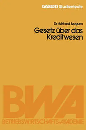 Szagunn |  Gesetz über das Kreditwesen | eBook | Sack Fachmedien